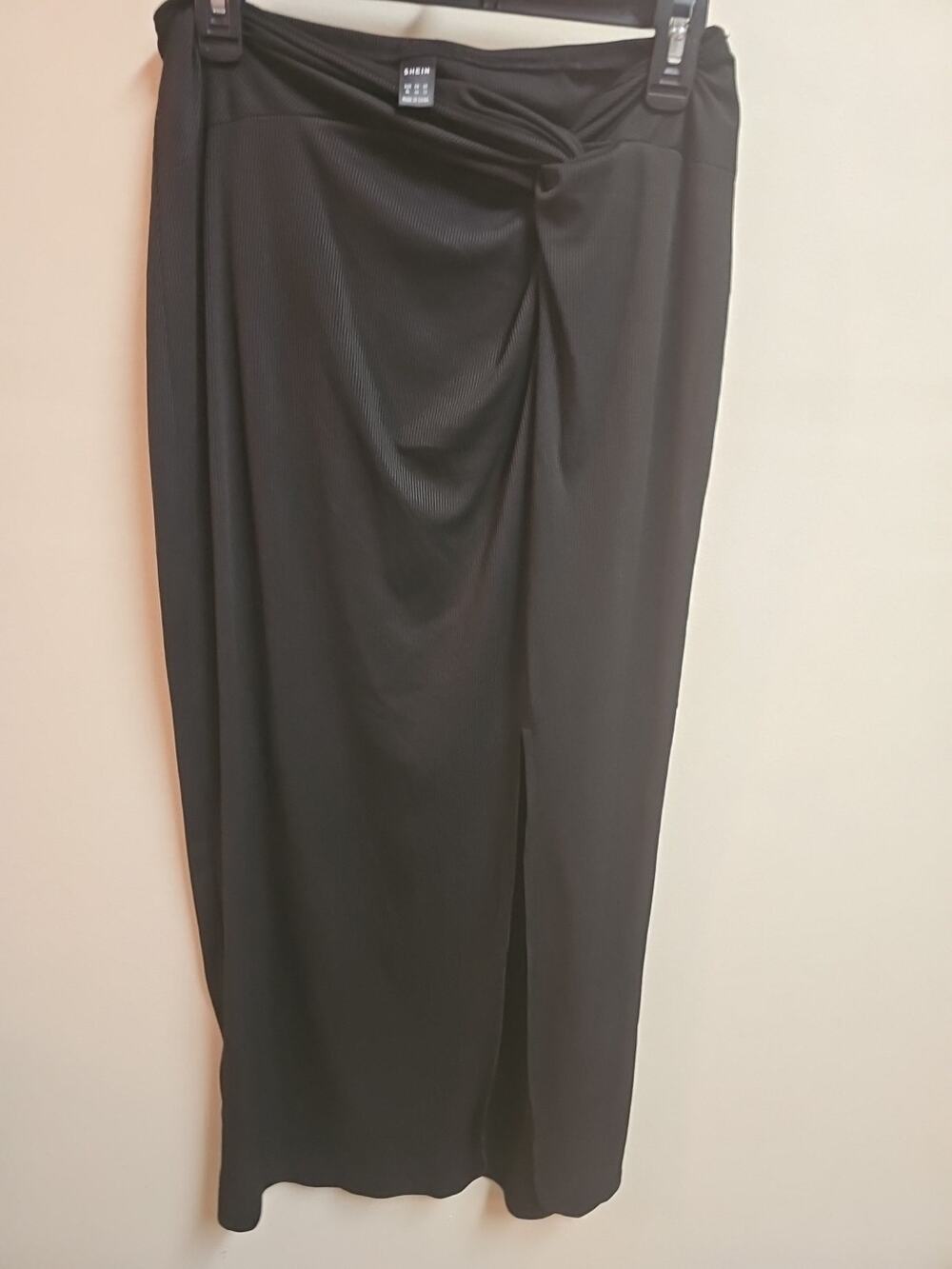 Black Maxi Skirt With Front Slit Size XL